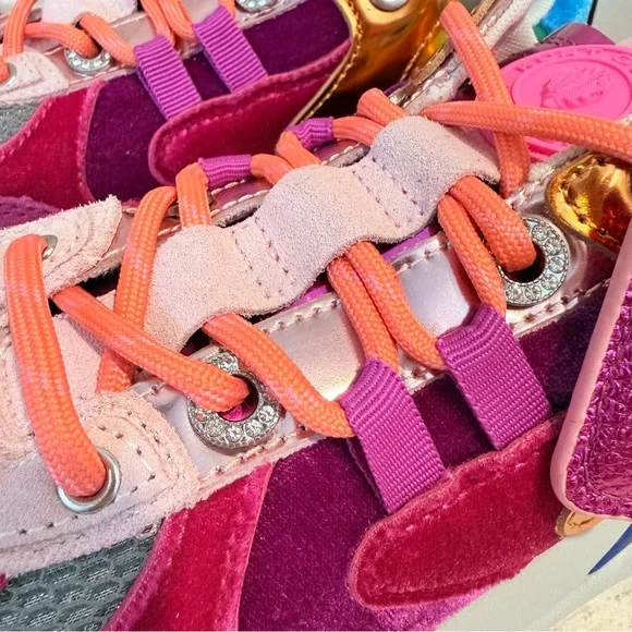 KURT GEIGER LONDON Suede Kurt Runner Sneakers Women’s SZ 38.5EU-8 US RAINBOW New - Picture 7 of 15